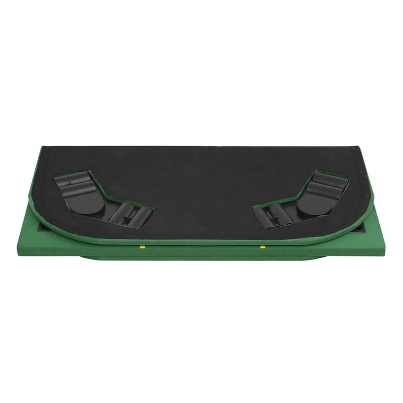 vidaXL 8-Player Folding Poker Tabletop 2 Fold Octagonal Green