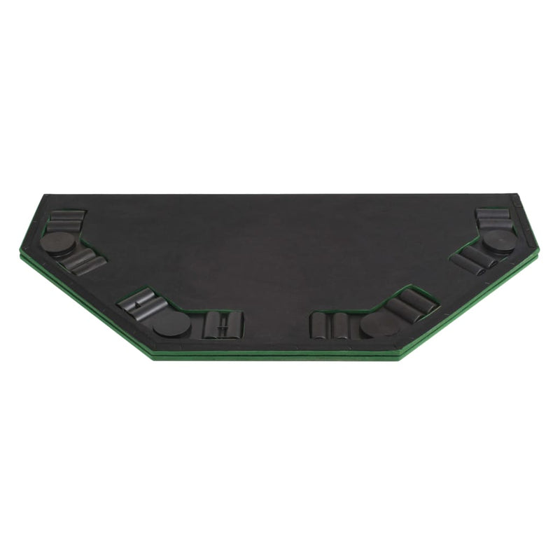 vidaXL 8-Player Folding Poker Tabletop 2 Fold Octagonal Green