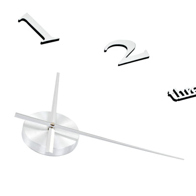 vidaXL 3D Wall Clock Modern Design 100 cm XXL Black