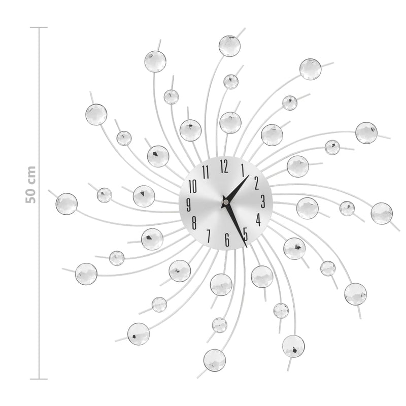 vidaXL Wall Clock with Quartz Movement Modern Design 50 cm