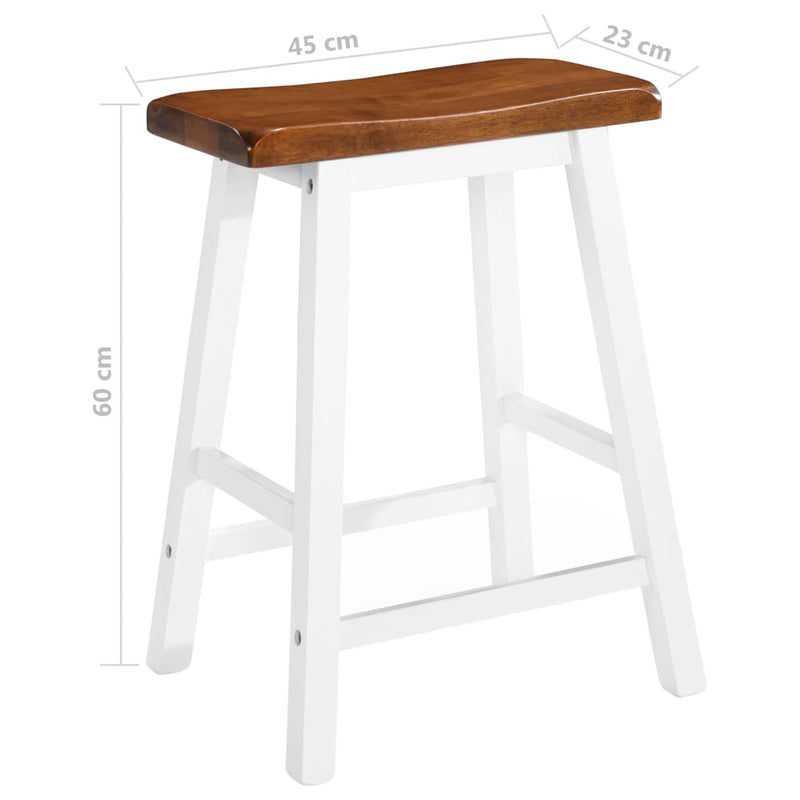 vidaXL Bar Stools 2 pcs Solid Wood