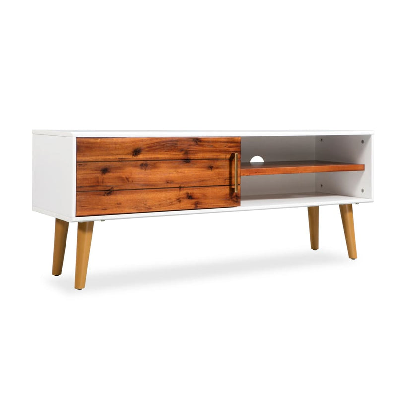 vidaXL TV Cabinet Solid Acacia Wood 120x35x45 cm