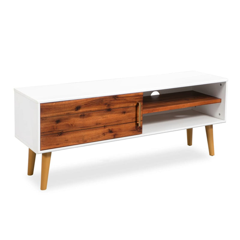 vidaXL TV Cabinet Solid Acacia Wood 120x35x45 cm