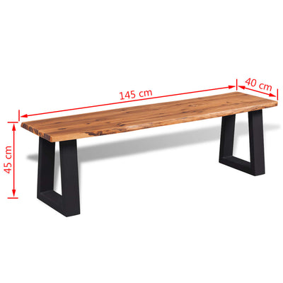 vidaXL Bench Solid Acacia Wood 160 cm