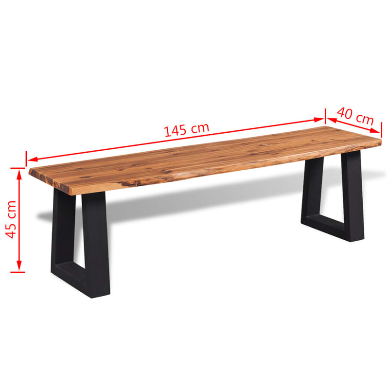 vidaXL Bench Solid Acacia Wood 160 cm