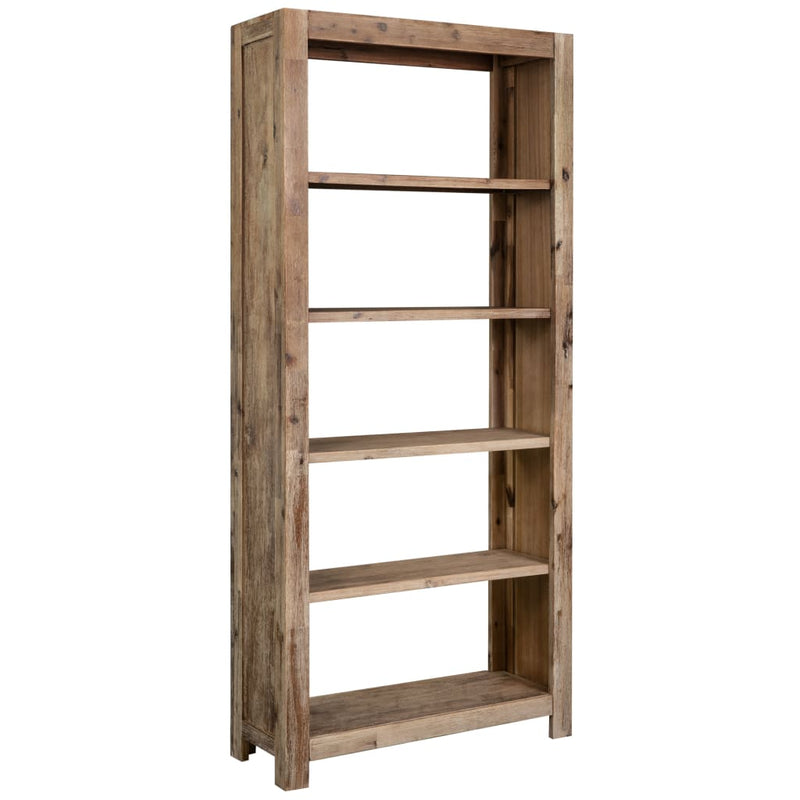 vidaXL 5-Tier Bookcase 80x30x180 cm Solid Acacia Wood