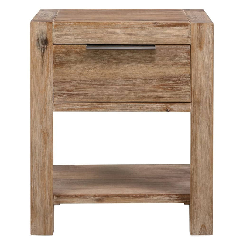 vidaXL Nightstand with Drawer 40x30x48 cm Solid Acacia Wood