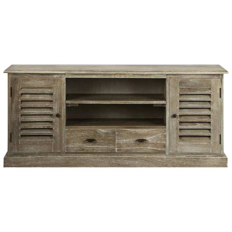 vidaXL TV Cabinet Solid Mindi Wood 145x35x60 cm
