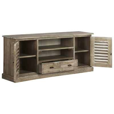 vidaXL TV Cabinet Solid Mindi Wood 145x35x60 cm