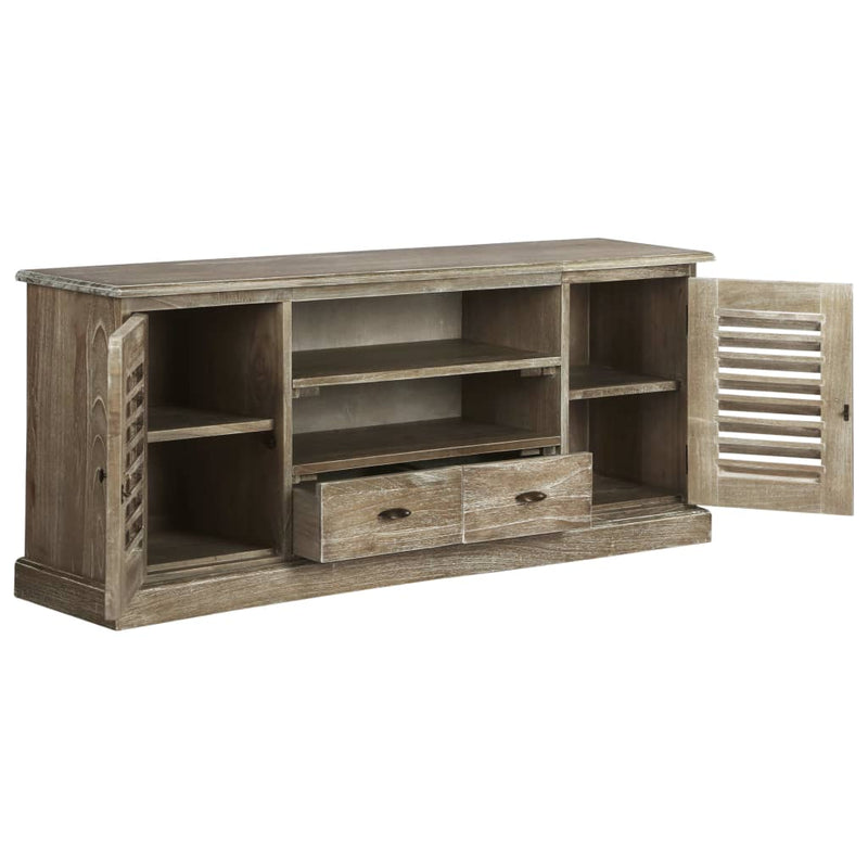 vidaXL TV Cabinet Solid Mindi Wood 145x35x60 cm