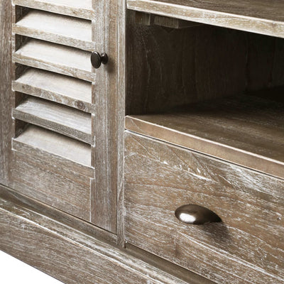 vidaXL TV Cabinet Solid Mindi Wood 145x35x60 cm