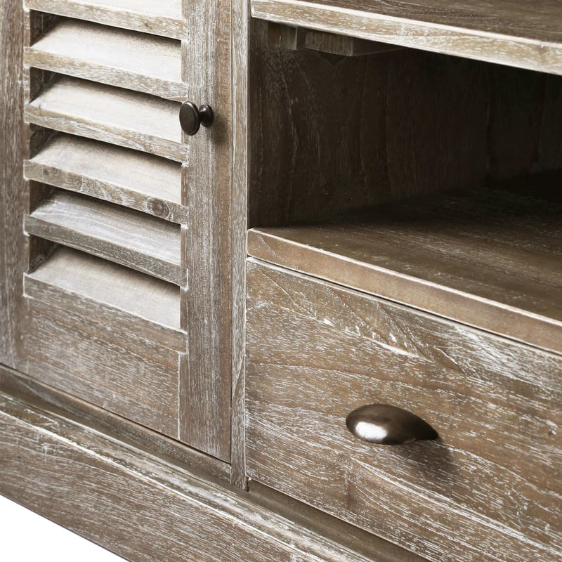 vidaXL TV Cabinet Solid Mindi Wood 145x35x60 cm