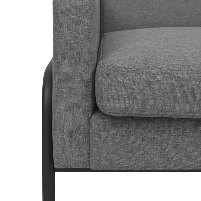 vidaXL Armchair Dark Grey Steel and Fabric