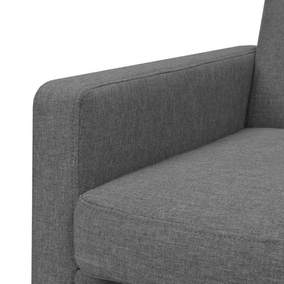 vidaXL Armchair Dark Grey Steel and Fabric