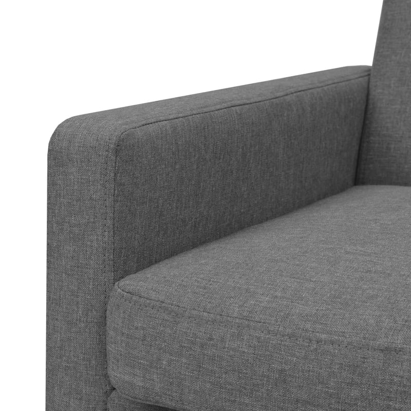 vidaXL Armchair Dark Grey Steel and Fabric
