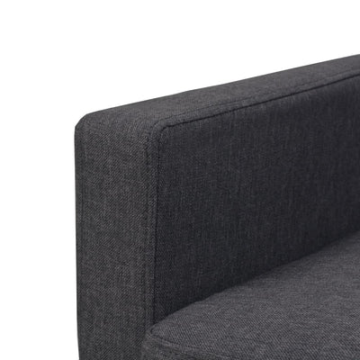 vidaXL Armchair Dark Grey Steel and Fabric