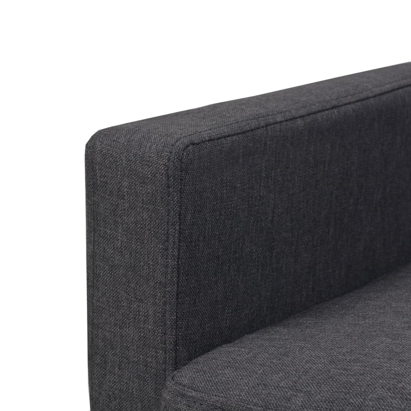 vidaXL Armchair Dark Grey Steel and Fabric