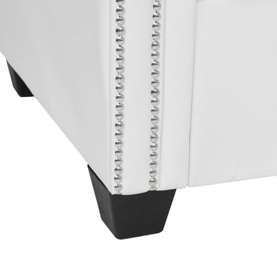 vidaXL L-shaped Chesterfield Sofa Artificial Leather Black