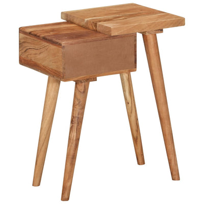 vidaXL Bedside Table Solid Acacia Wood 45x32x55 cm