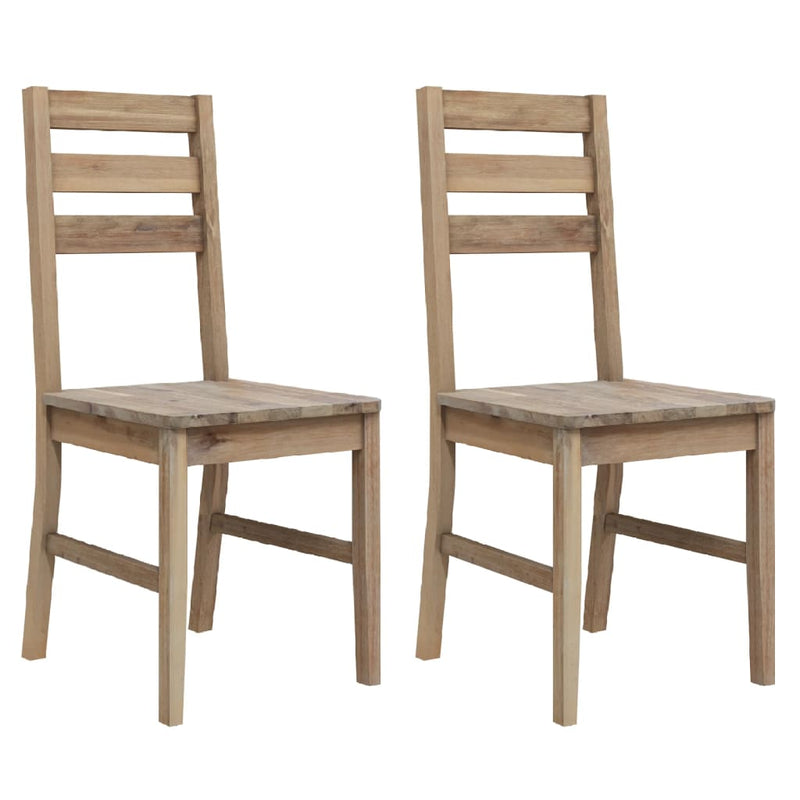 vidaXL Dining Chairs 2 pcs Solid Acacia Wood