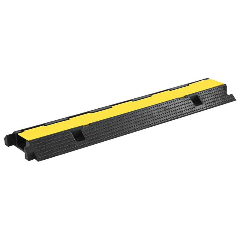 vidaXL Cable Protector Ramps 2 pcs 1 Channel Rubber 100 cm