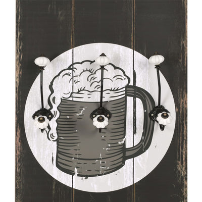 vidaXL Wall-mounted Coat Rack with 6 Hooks 120x40 cm