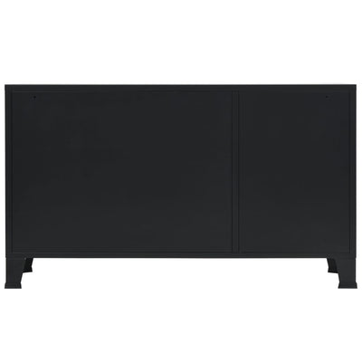 vidaXL Sideboard Metal Industrial Style 120x35x70 cm Black