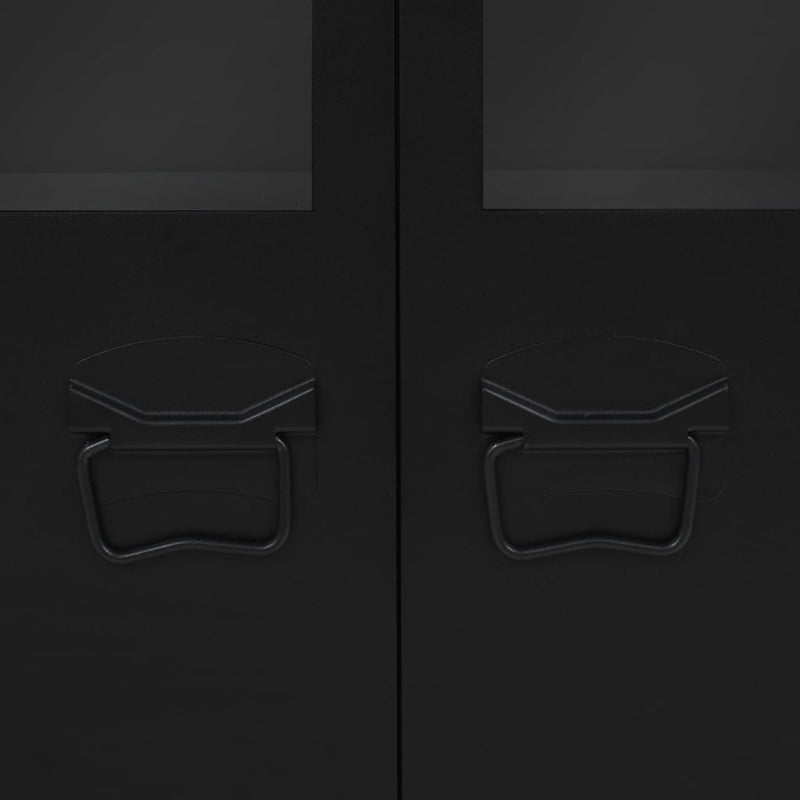 vidaXL Sideboard Metal Industrial Style 120x35x70 cm Black