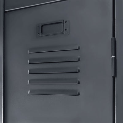 vidaXL Locker Cabinet Metal Industrial Style 90x45x180 cm