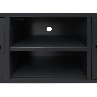 vidaXL TV Cabinet Metal Industrial Style 120x35x48 cm Black