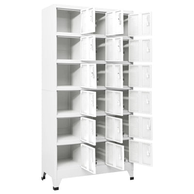 vidaXL Locker Cabinet with 18 Compartments Metal 90x40x180 cm