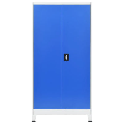vidaXL Office Cabinet Metal 90x40x180 cm Grey and Blue
