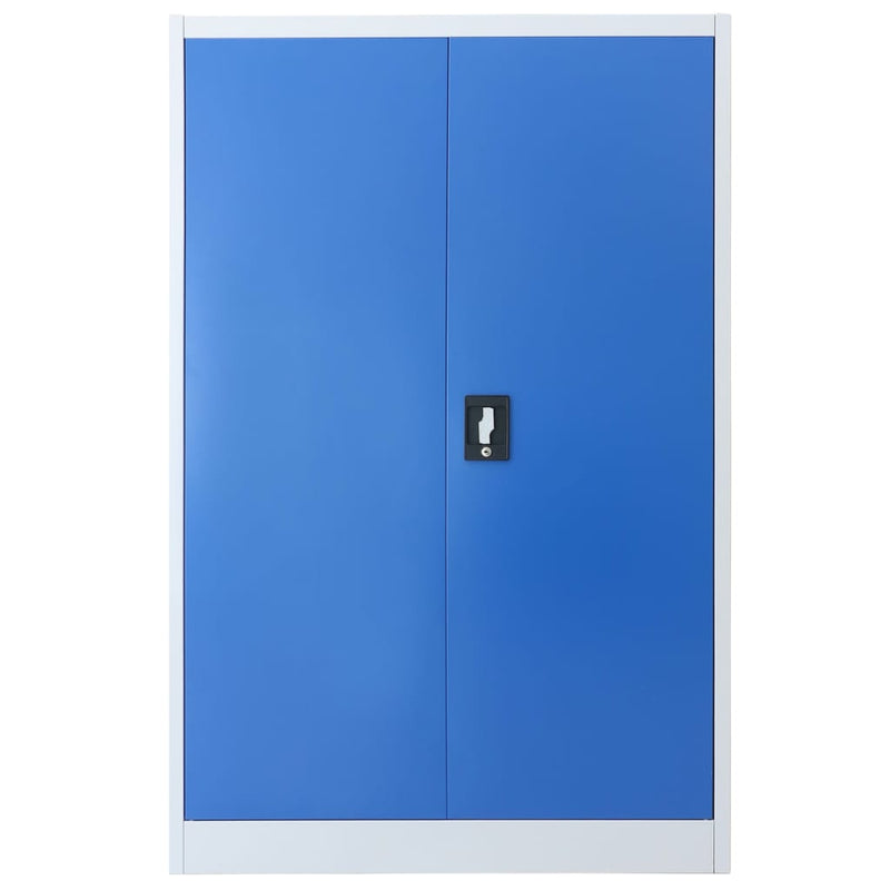 vidaXL Office Cabinet Metal 90x40x140 cm Grey and Blue
