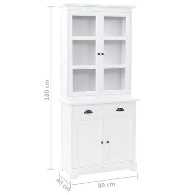 vidaXL Welsh Dresser with 4 Doors MDF and Pinewood 80x40x180 cm