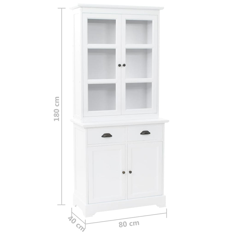 vidaXL Welsh Dresser with 4 Doors MDF and Pinewood 80x40x180 cm