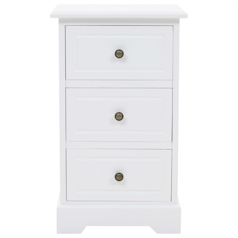 vidaXL Bedside Cabinet MDF and Pinewood 35x32x59 cm