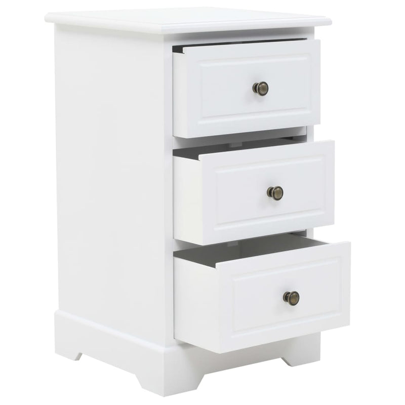 vidaXL Bedside Cabinet MDF and Pinewood 35x32x59 cm