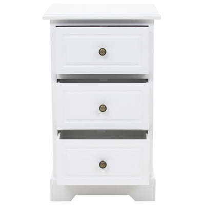 vidaXL Bedside Cabinet MDF and Pinewood 35x32x59 cm