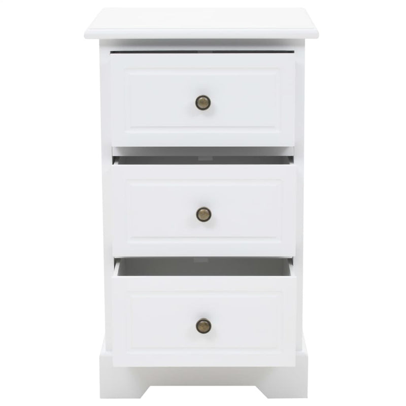vidaXL Bedside Cabinet MDF and Pinewood 35x32x59 cm