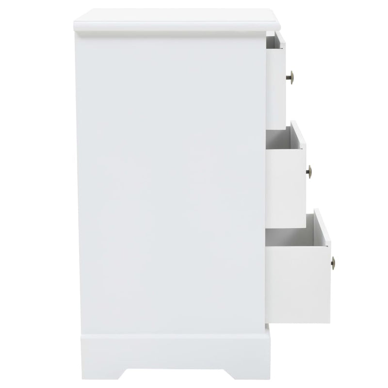 vidaXL Bedside Cabinet MDF and Pinewood 35x32x59 cm