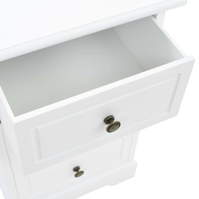 vidaXL Bedside Cabinet MDF and Pinewood 35x32x59 cm