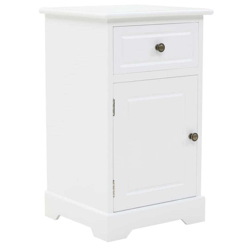 vidaXL Bedside Cabinet MDF and Pinewood 35x32x59 cm