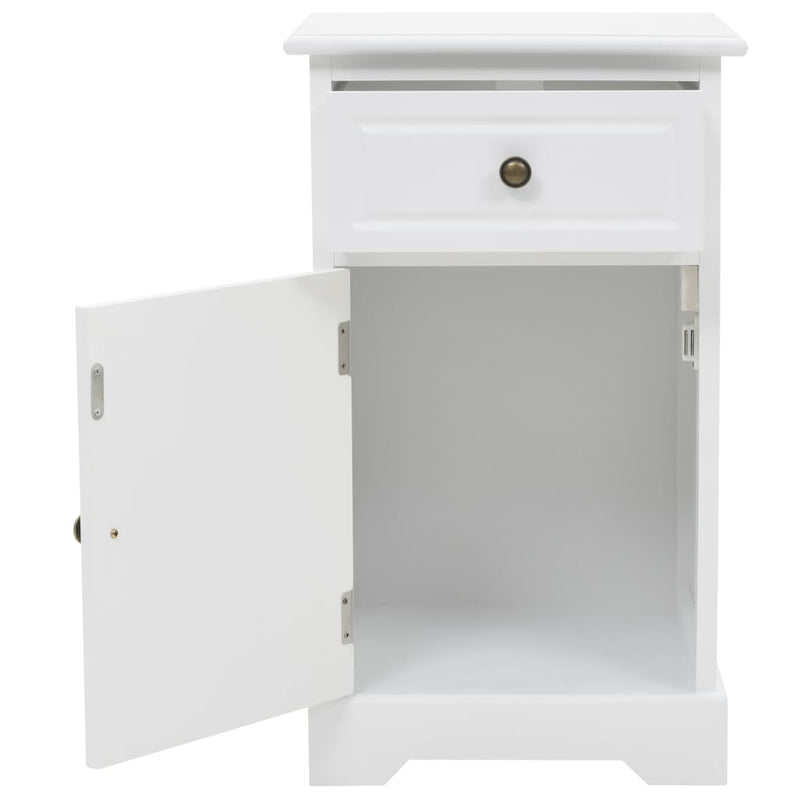 vidaXL Bedside Cabinet MDF and Pinewood 35x32x59 cm