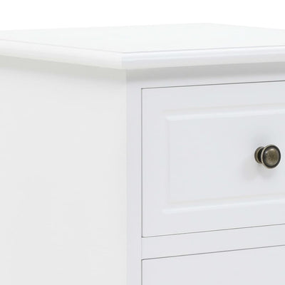 vidaXL Bedside Cabinet MDF and Pinewood 35x32x59 cm