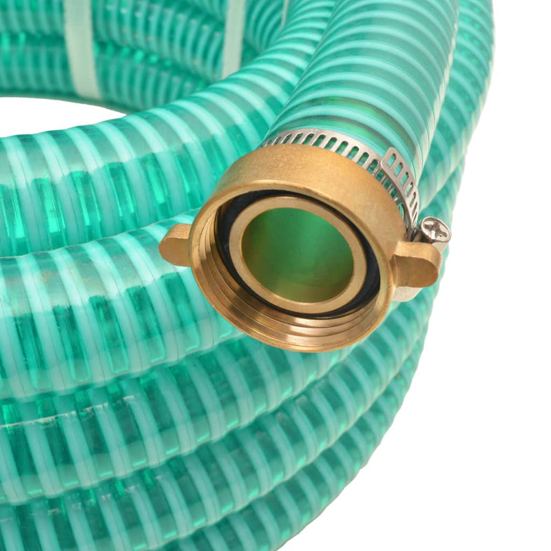 vidaXL Suction Hose with Brass Connectors 7 m 25 mm Green