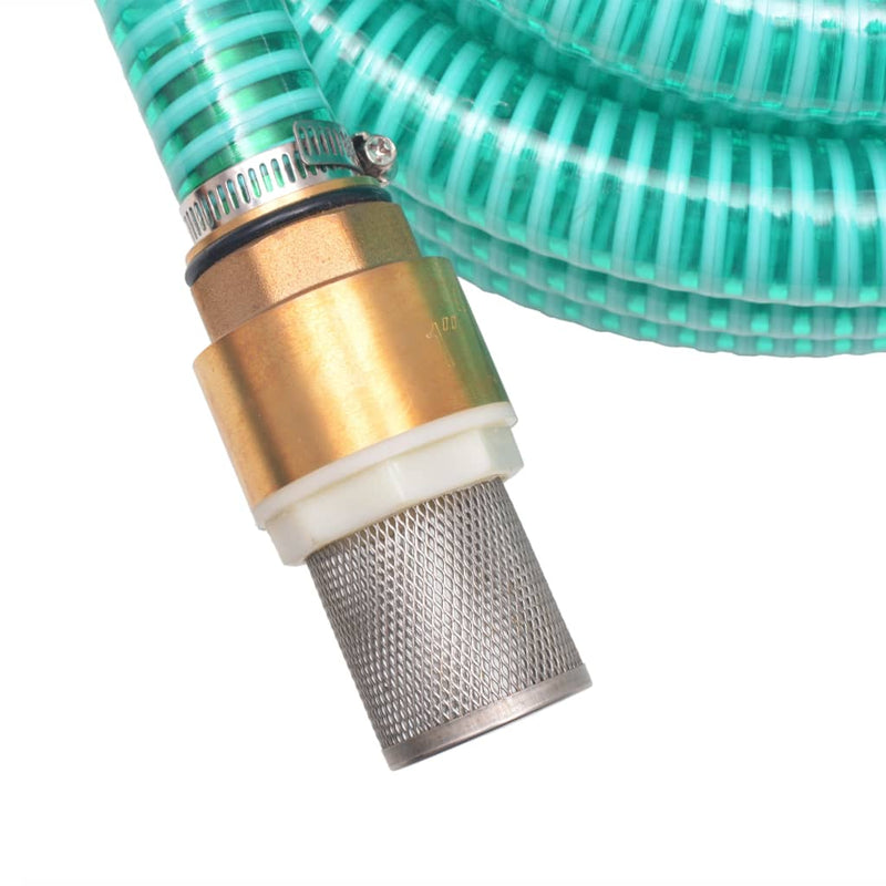 vidaXL Suction Hose with Brass Connectors 7 m 25 mm Green