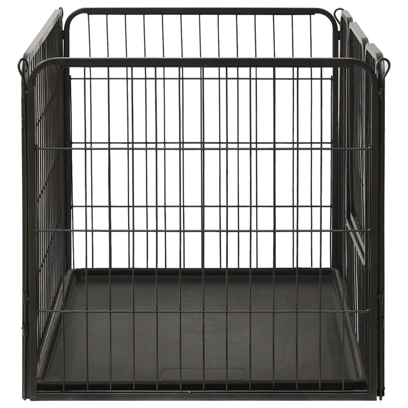 vidaXL Puppy Playpen Steel 91.5x59x61cm