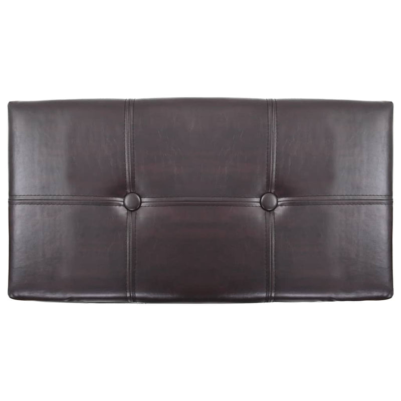 vidaXL Bench with 2 Ottomans Seagrass Grey