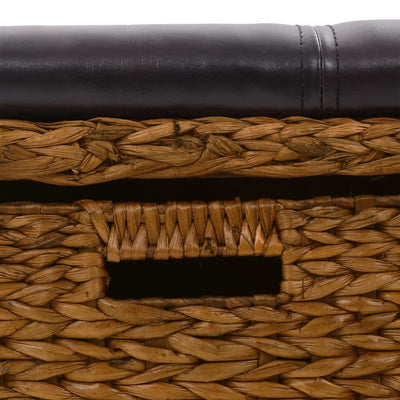 vidaXL Bench with 2 Baskets Seagrass 71x40x42 cm Brown