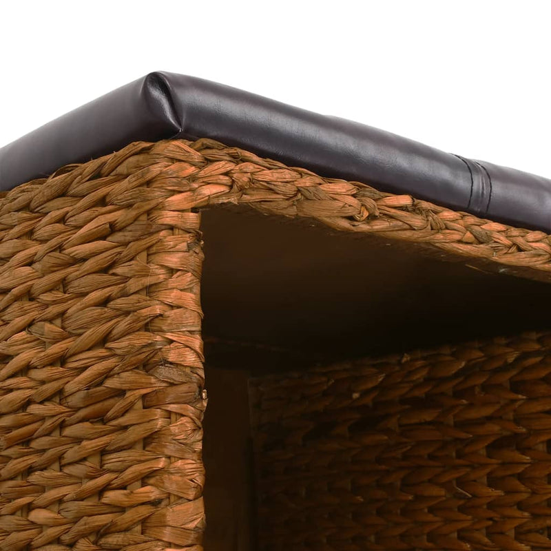 vidaXL Bench with 2 Baskets Seagrass 71x40x42 cm Brown